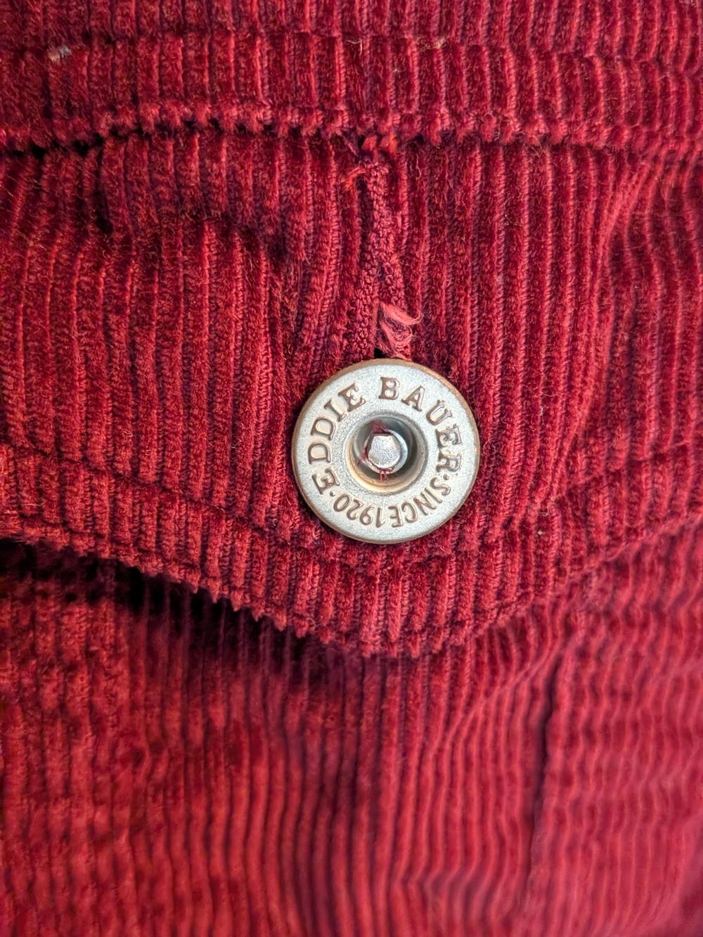 Eddie Bauer Women's Wine Corduroy Trucker Jacket - Picture 3 of 4